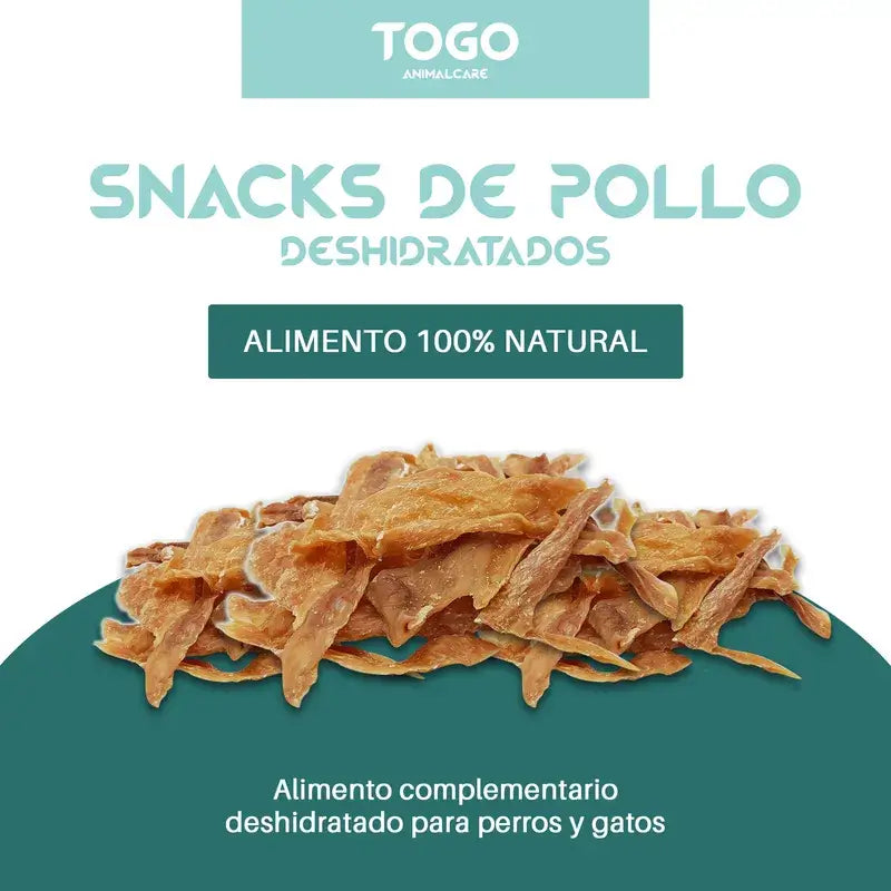 Togo Snack Natural Chicken Strips, paquet de 2 unités