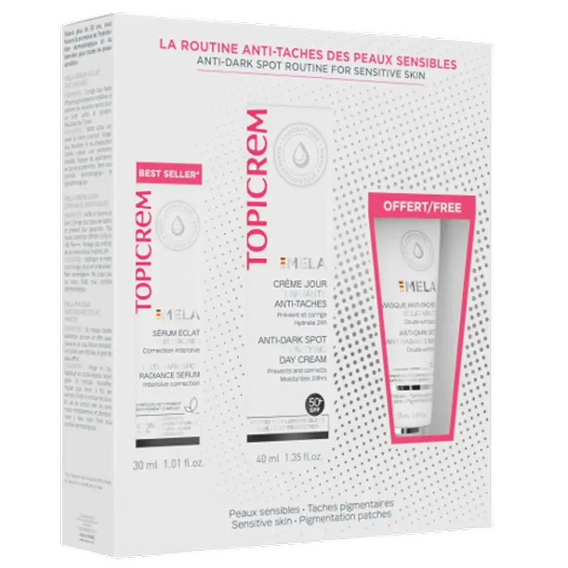Topicrem Mela Serum Box 30 Ml + Day Cream 40 Ml + Mask 50 Ml