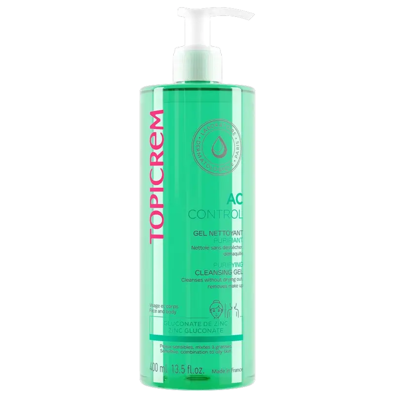 Topicrem Ac Control Gel nettoyant purifiant, 400 Ml