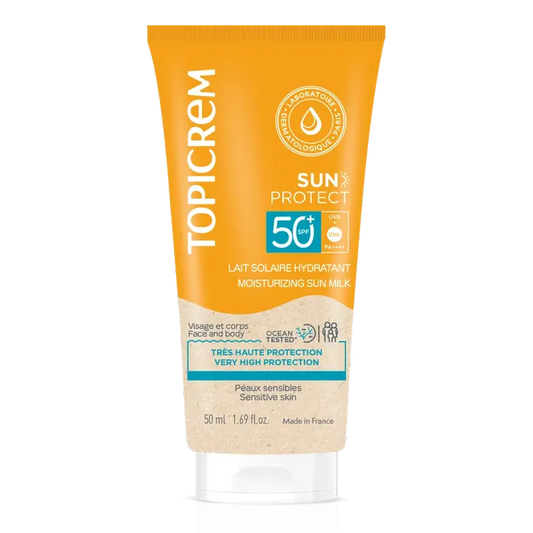 Topicrem Lait solaire Spf50+, 50 ml