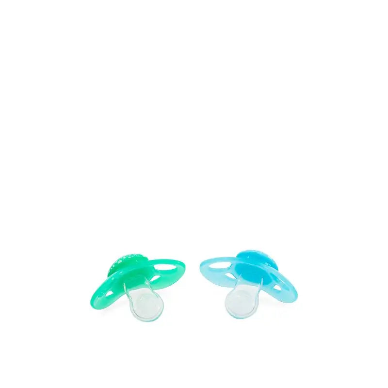 Sucette Twistshake bleue et verte 6+M , 2 unités