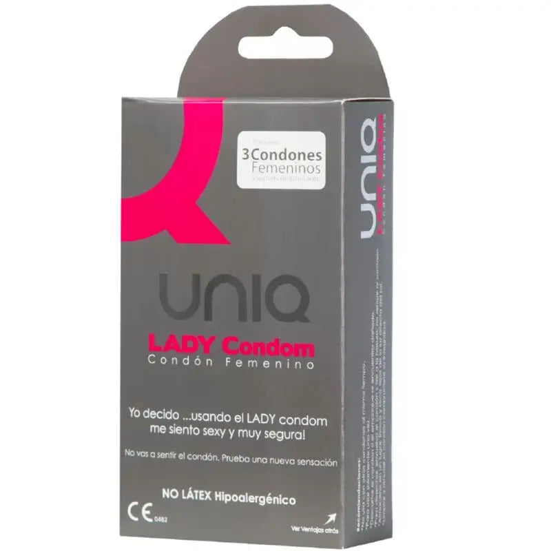 Uniq Lady Condoms Latex Free Female Condoms With Garter Belt 3 Units