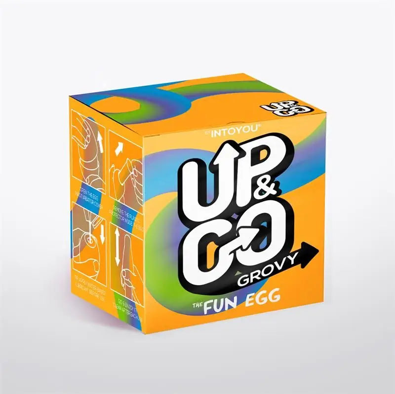 Up&Go Grovy Egg Masturbator Stretchy Silicone Egg Yellow