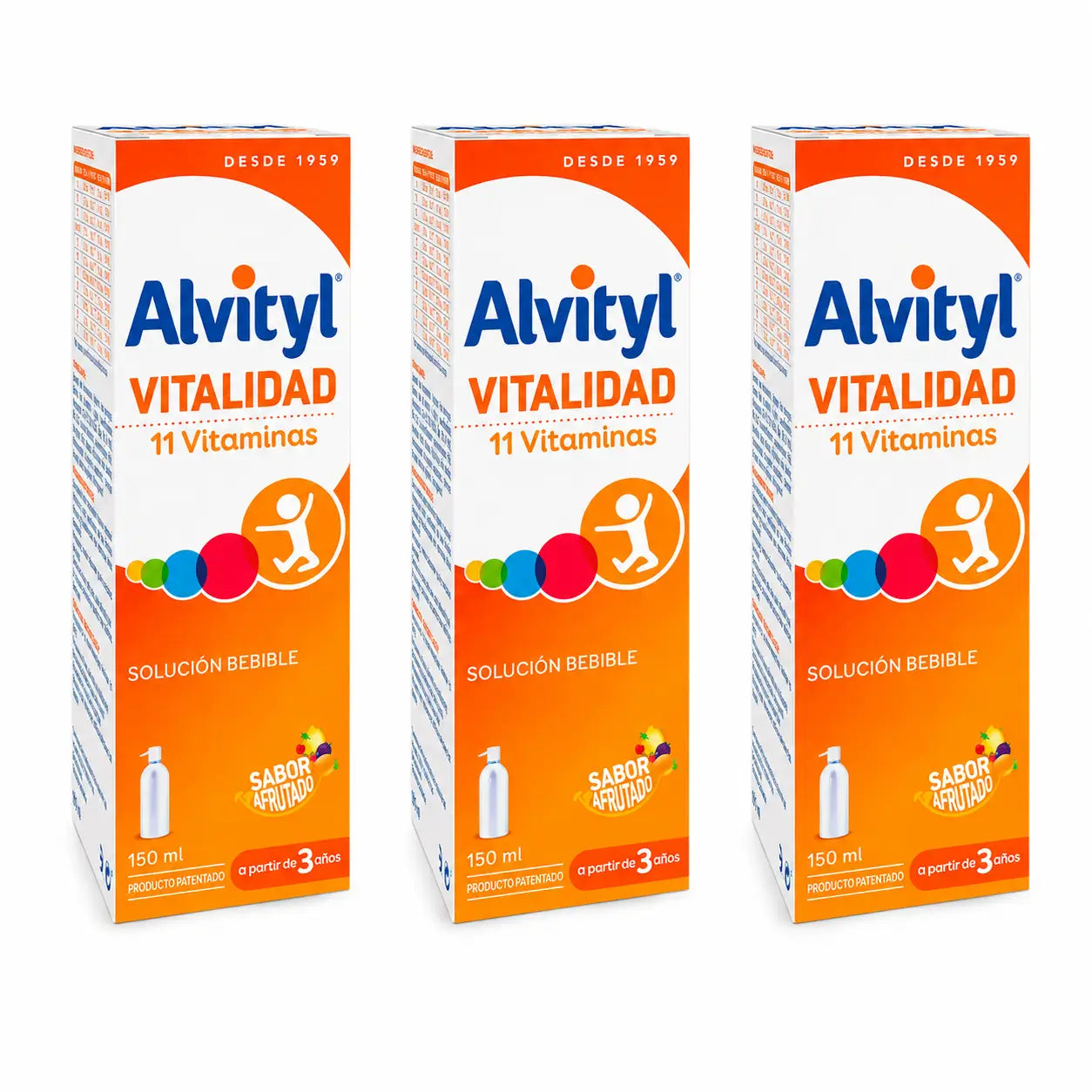 Urgo Alvityl Vitalité 11 vitamines 150 ml, lot de 3