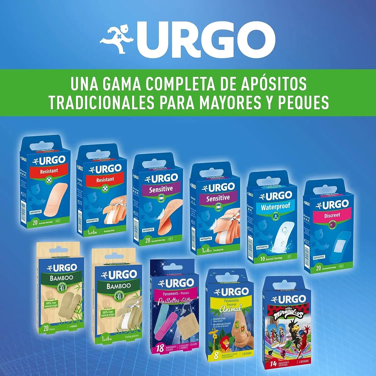 Pansements Urgo pour enfants avec motifs d'animaux