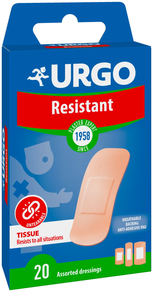 Urgo Resistant First Aid - 20 Dressings, 20 units