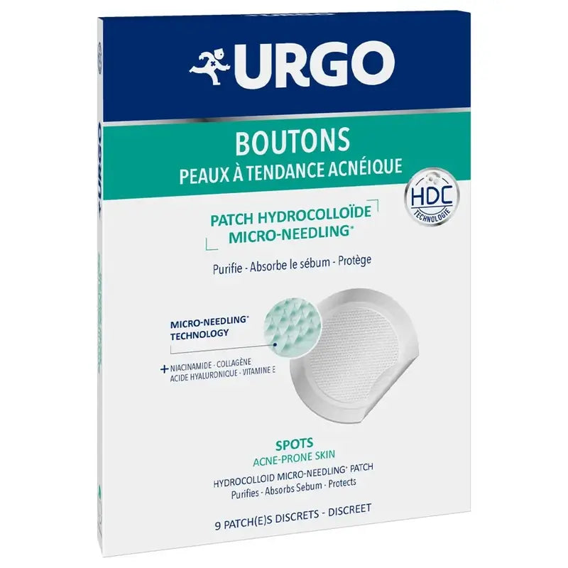 Urgo Spots Hydrocolloid Patches Micro Needling, 9 Units