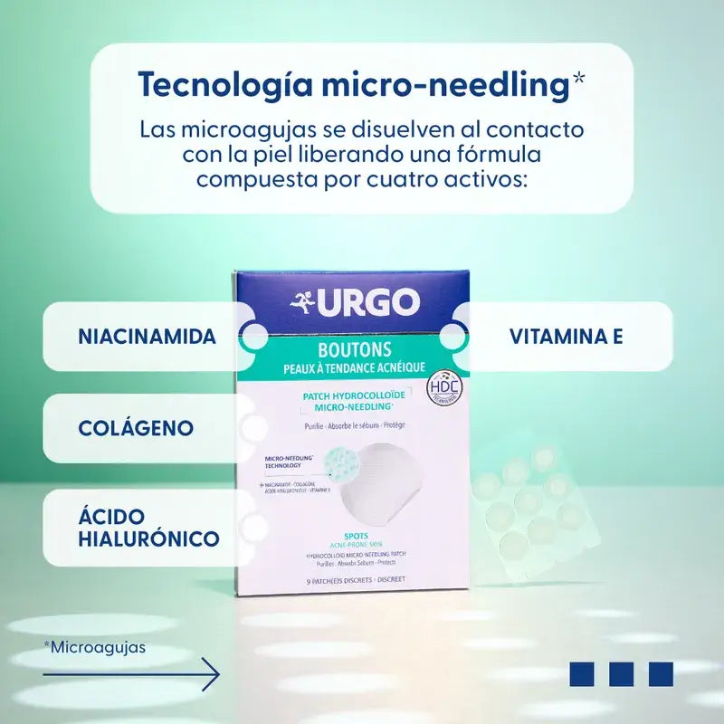 Urgo Spots Hydrocolloid Patches Micro Needling, 9 unités