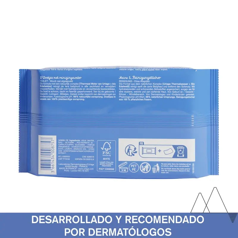 Lingettes pour bébés d'Uriage 70 unités