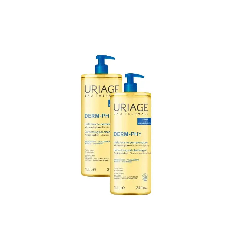 Uriage Huile nettoyante 1 000 ml, lot de 2