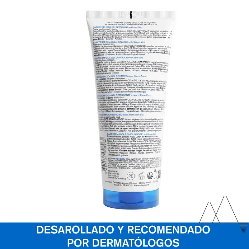 Gel nettoyant Bariéderm Cica d'Uriage, 200 ml