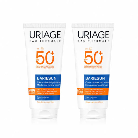 Uriage Bariésun Crème minérale SPF 50+ 100 ml, lot de 2