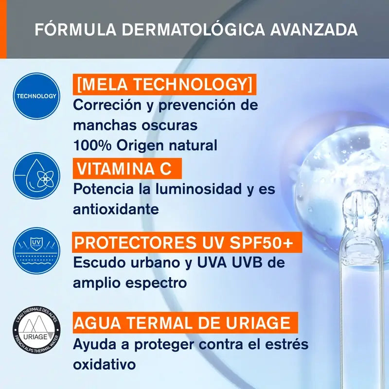 Uriage Dépiderm Soin de jour anti-imperfections Spf50+ 30Ml