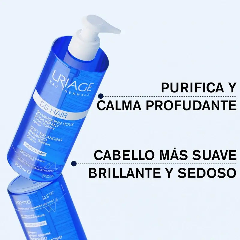 Uriage Ds Hair Shampooing régulateur doux 500Ml