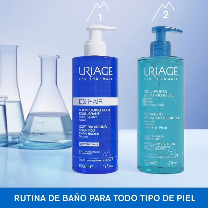 Uriage Ds Hair Shampooing régulateur doux 500Ml