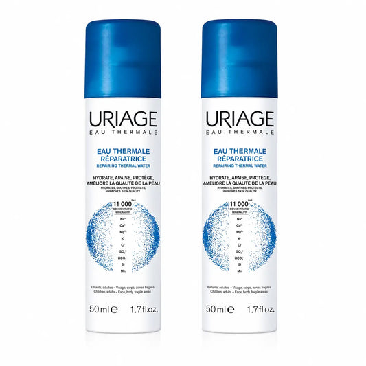 Uriage Eau Thermale Réparatrice 50 ml, lot de 2