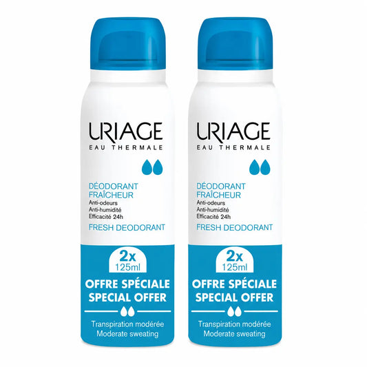 Promotion Uriage : Déodorant Fraîcheur, 125 x 2 ml, lot de 2