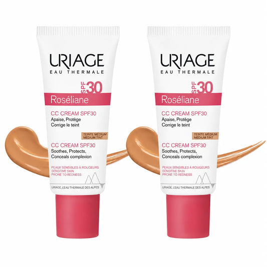 Uriage Roséliane CC Cream SPF 30, 40 ml, lot de 2