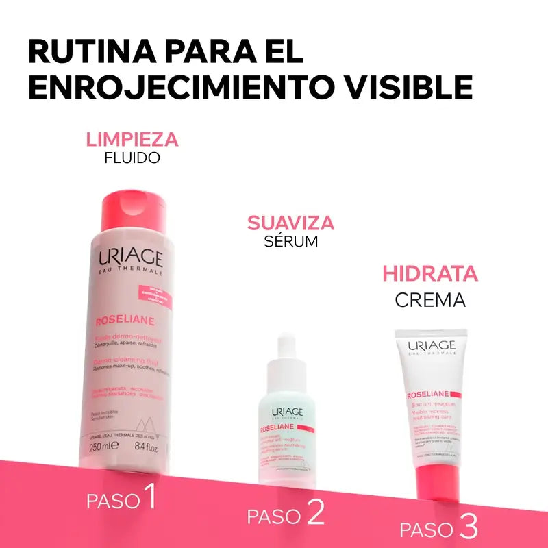 Uriage Roséliane Fluide dermo-nettoyant, 250 ml