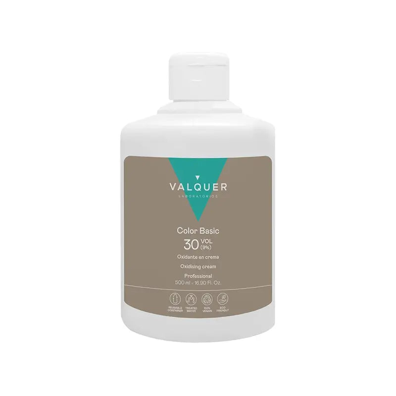 Valquer Agua Oxigenada 30 Vol (9%) - Oxydant professionnel pour les cheveux, 500 ml