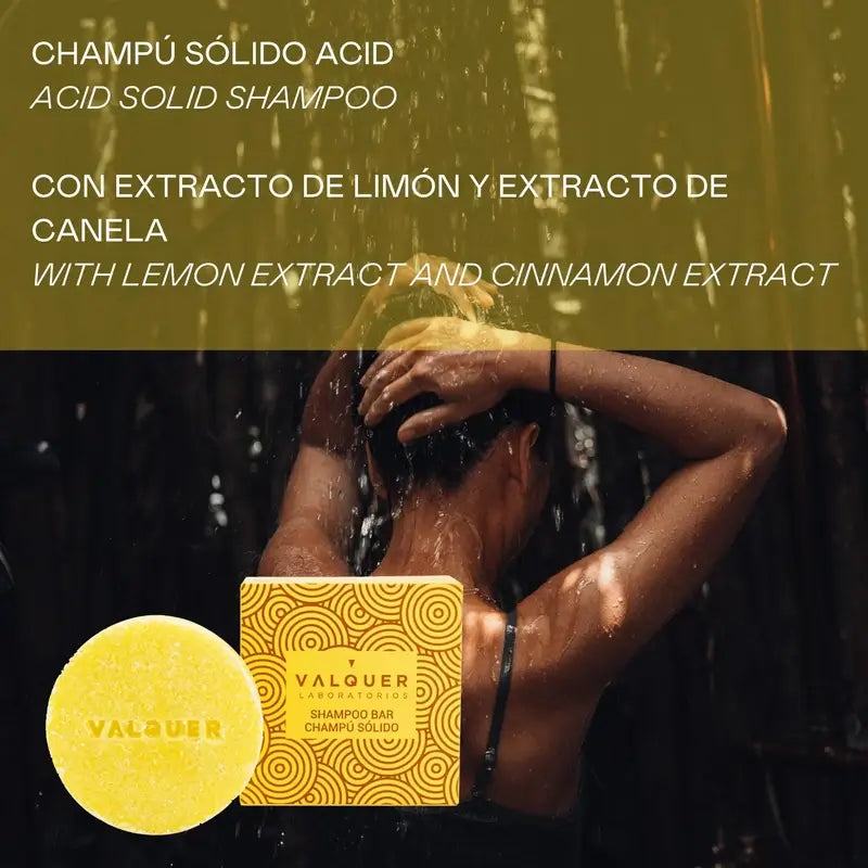 Valquer Hair Care Acid Shampooing solide, 50 gr