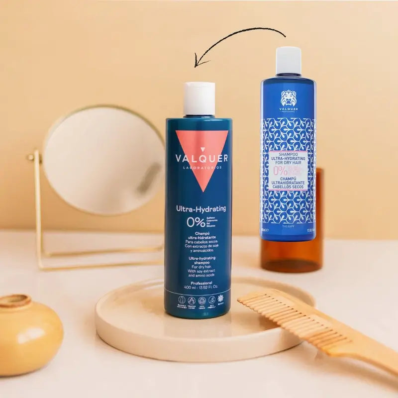 Valquer Hair Care Shampooing ultra hydratant, cheveux secs, 400 ml