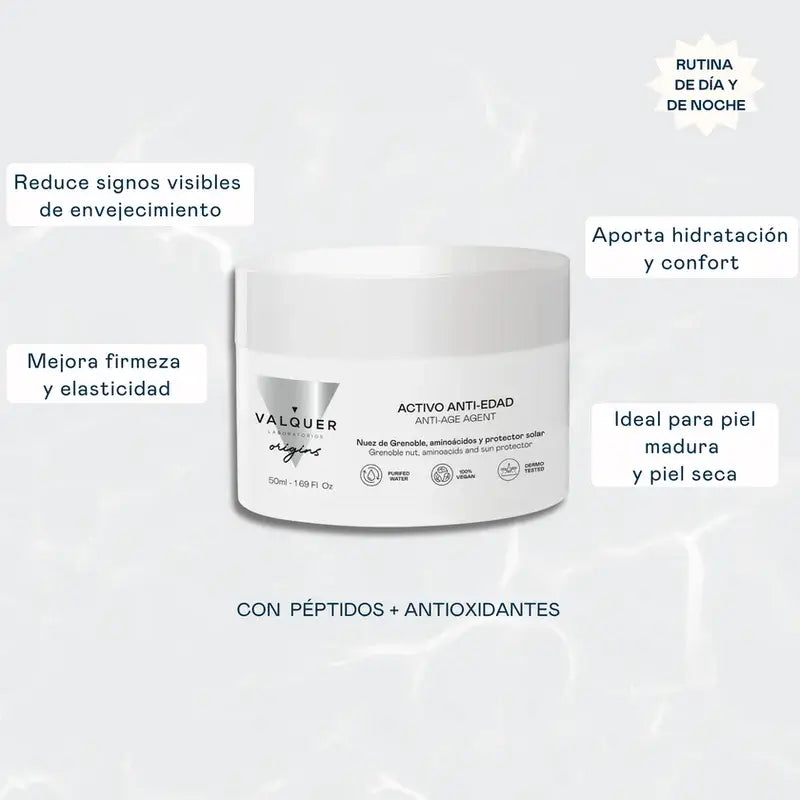 Valquer Origins Soin anti-âge actif, 50 ml