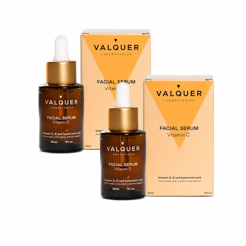 Valquer Skin Care Sérum facial à la vitamine C, paquet de 2 x 30 ml