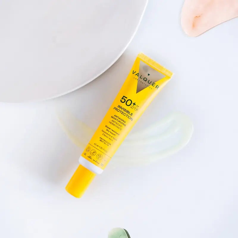 Valquer Sunscreen Crème solaire pour le visage 50+ Protection invisible, 40 ml