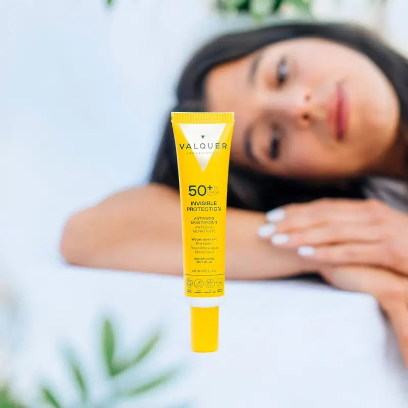 Valquer Sunscreen Crème solaire pour le visage 50+ Protection invisible, 40 ml