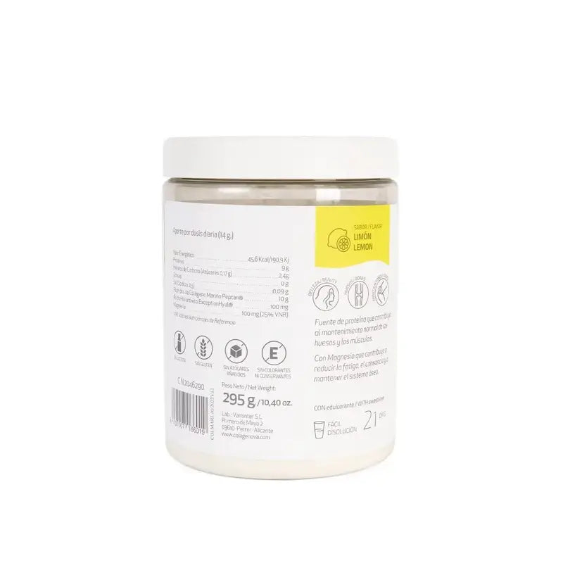 Colagenova Marine + Collagène Marin + Hyaluronique + Magnésium Citron, 295 Gr