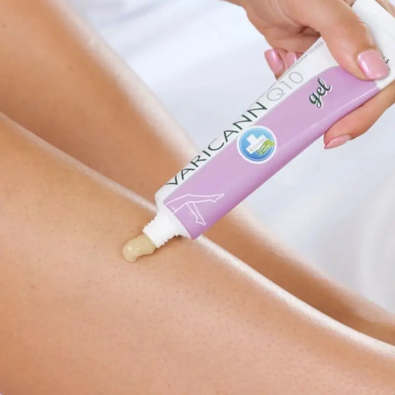 Varicann Q10 - Gel de chanvre naturel et végétalien - Soulagement des jambes fatiguées, 70 grammes