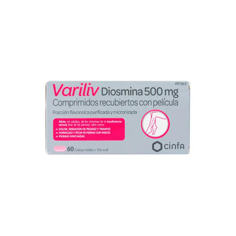Variliv Diosmin Cinfamed 500 mg 60 Tablets
