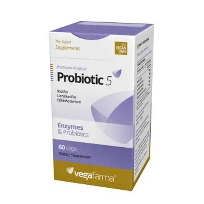 Vegafarma Probiotic 5 60 Capsules