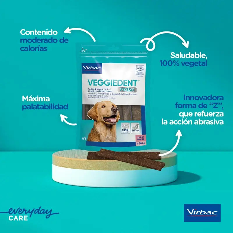 Virbac Veggiedent Fr3sh S, Snacks dentaires pour chiens de petite race