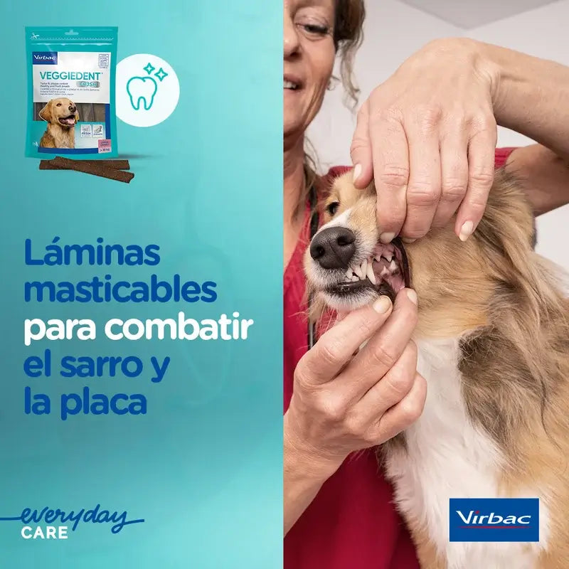 Virbac Veggiedent Fr3sh S, Snacks dentaires pour chiens de petite race
