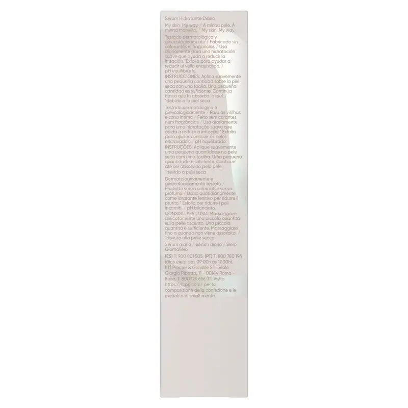 Venus Satin Care Sérum hydratant quotidien zone intime, 50 Ml