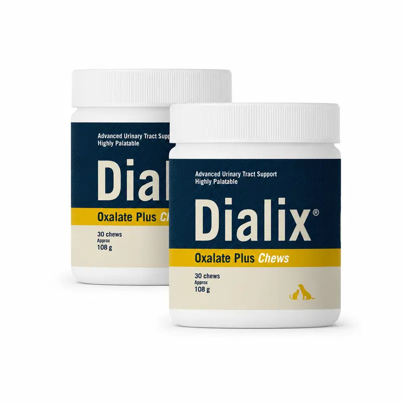 Vetnova Dialix Oxalate Plus, lot de 2 x 30 comprimés à mâcher