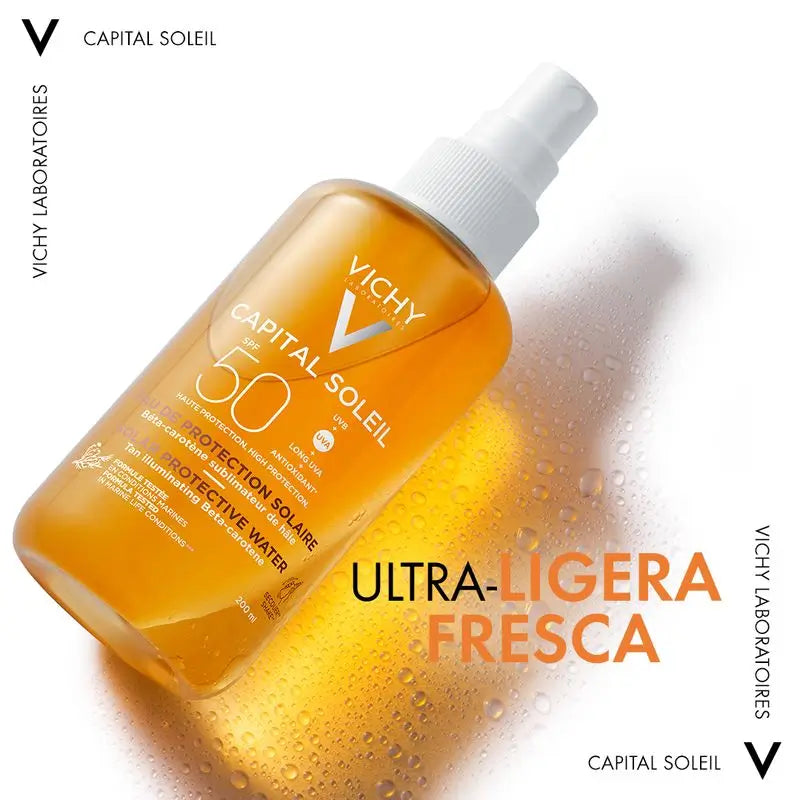 Vichy Capital Soleil Eau solaire protectrice SPF 50 Éclat, 200 ml