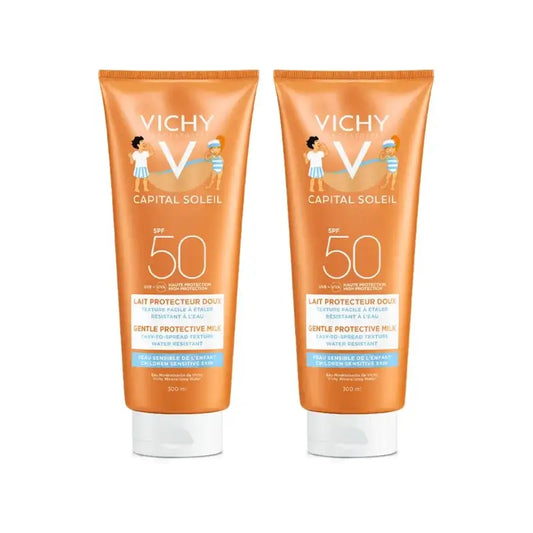 Vichy Capital Soleil Lait solaire pour enfants Spf 50+, 2X300 Ml