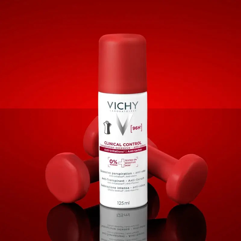 Vichy Clinical Control 96h pour femme, déodorant anti-transpirant en spray, 125 ml
