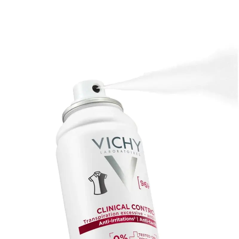 Vichy Clinical Control 96h pour femme, déodorant anti-transpirant en spray, 125 ml