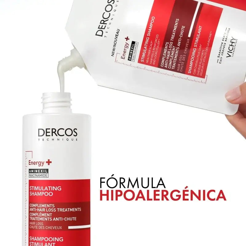 Vichy Dercos Shampooing Ecorefill Energy+, 400 ml