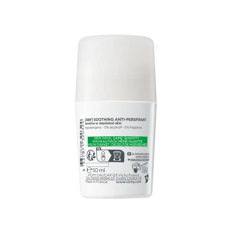 Vichy Déodorant Anti-Transpirant 48H Roll-On Peau Sensible 50 ml