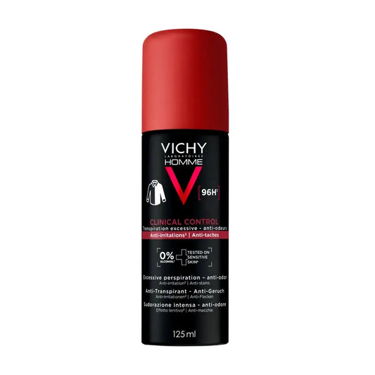 Vichy Homme Clinical Control 96h Déodorant anti-transpirant en spray, 125 ml