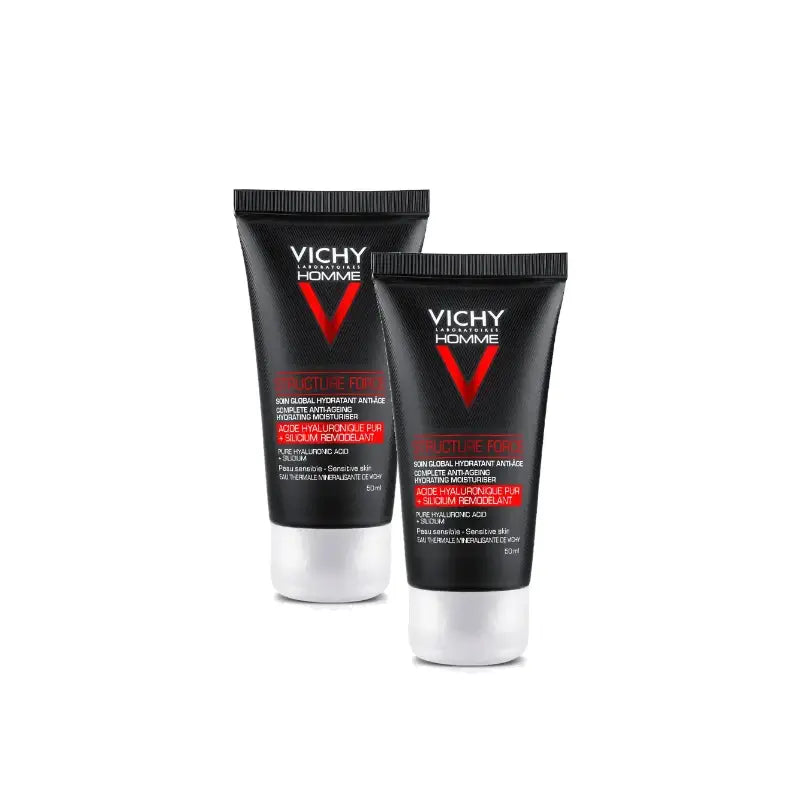 Vichy Homme Structure Force Crème visage pour homme 50 ml, lot de 2