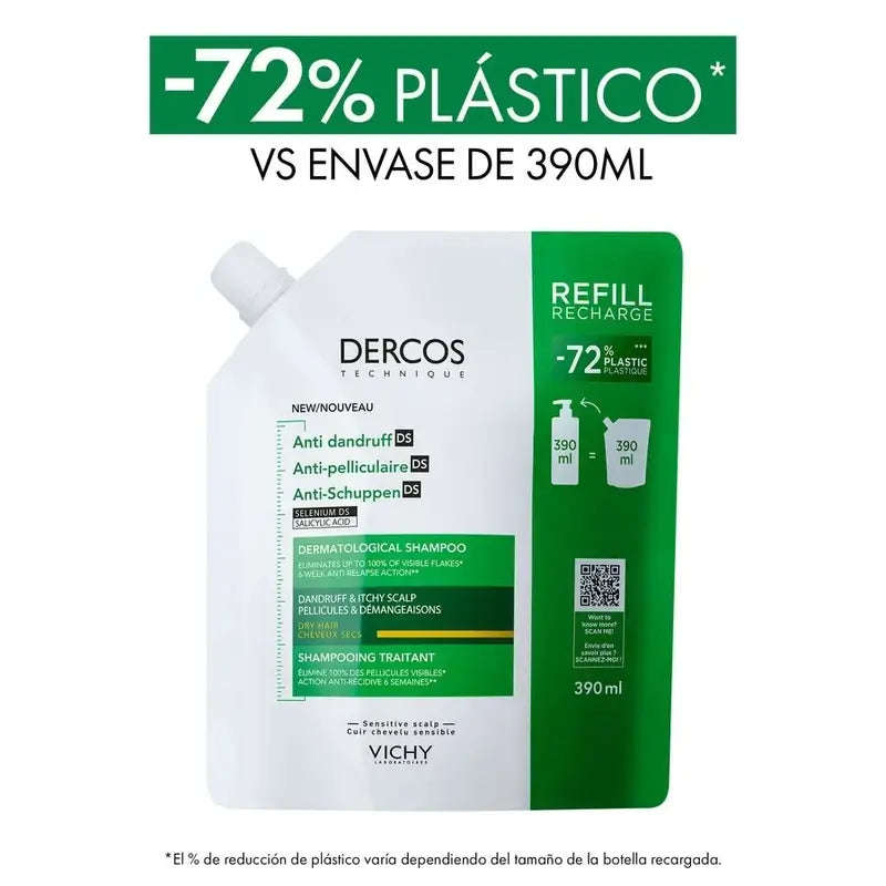 Vichy Dercos Technique Ecorefill Shampooing antipelliculaire sec