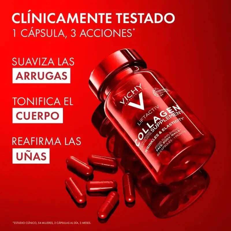 Vichy Liftactiv Collagène Anti-Age Avec Vitamines Et Minéraux, 2X60 Capsules