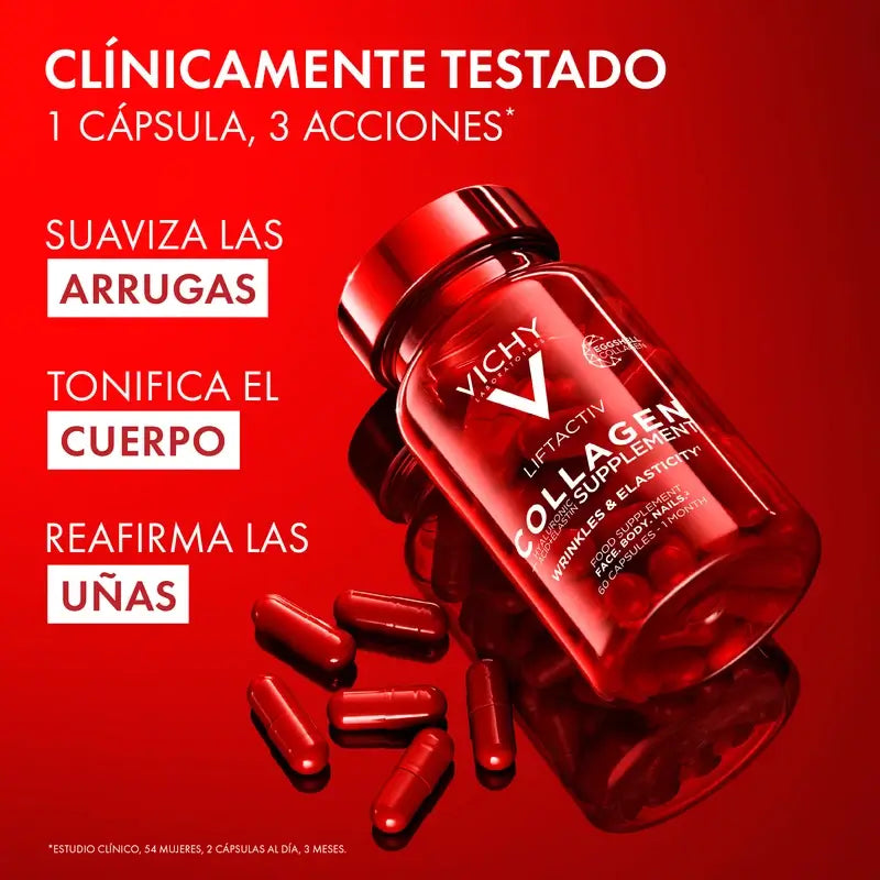 Vichy Liftactiv Collagène anti-âge avec vitamines et minéraux, 60 gélules