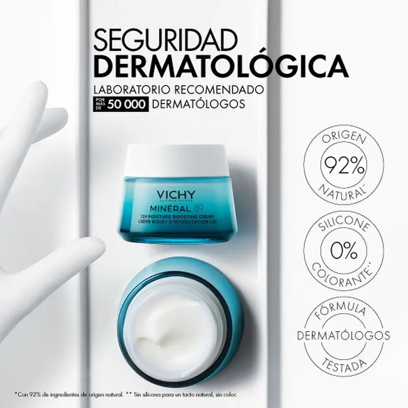 Vichy Minéral 89 Crème hydratante 72H Light, 50 ml